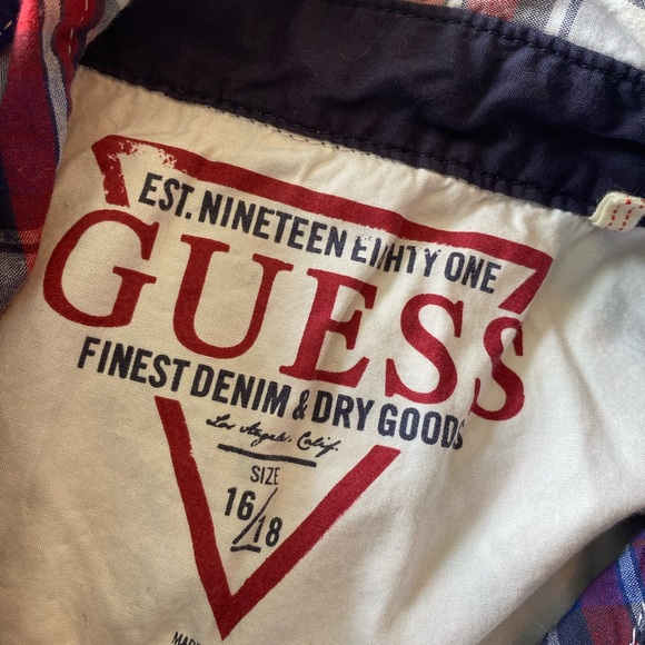 GUESS Plaid Striped Button Down - Picture 5 of 5